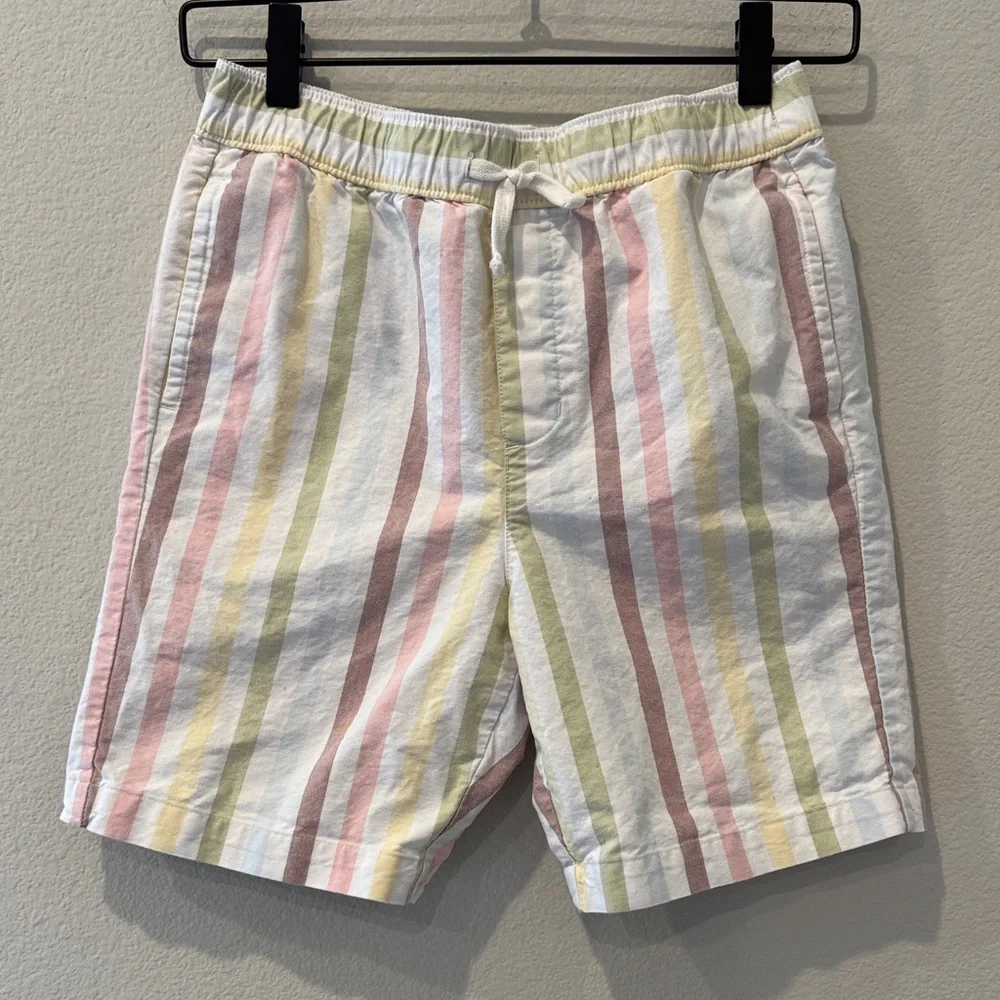 Janie and Jack Pastel Striped Oxford Boys‎ Shorts Size 14